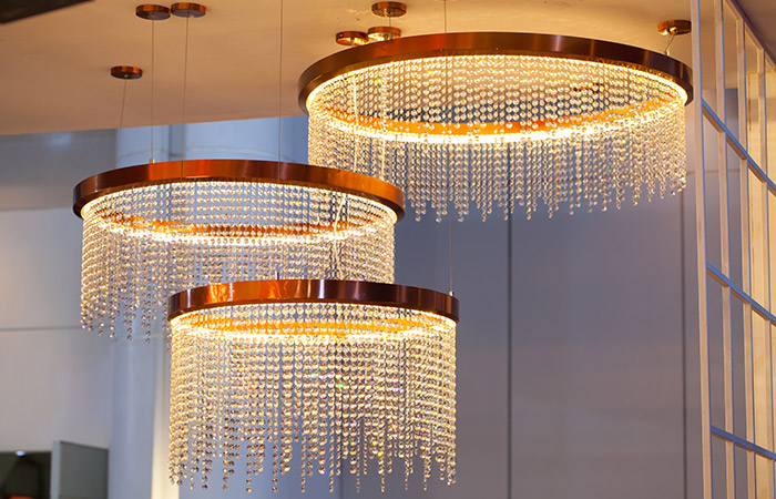 Hula hoop Chandeliers