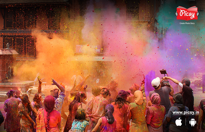 Holi Crowd Photography