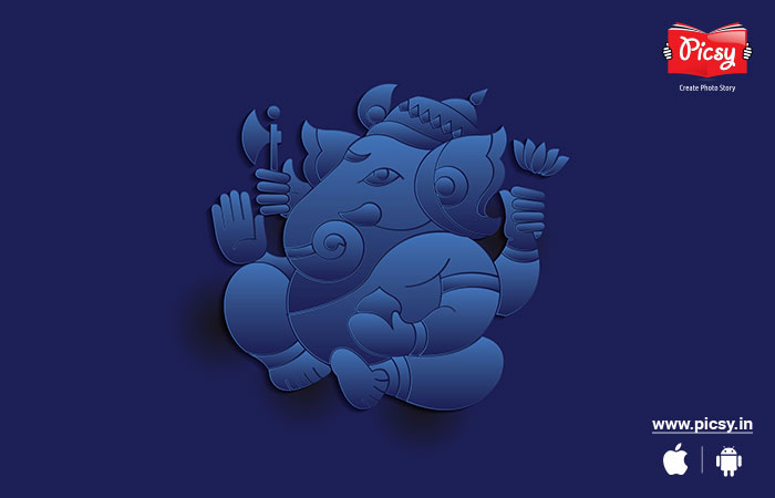 Ganpati Decoration With Papers and Mirrors