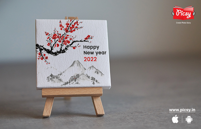 Small Size Canvas Card for New Year
