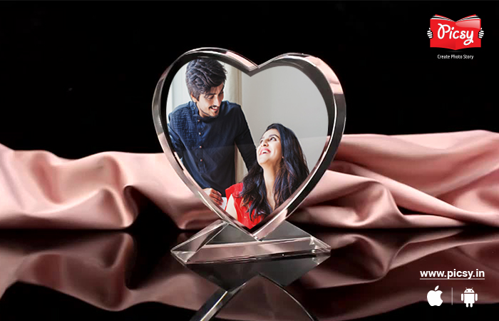 Customized in a Heart-Shaped Crystal