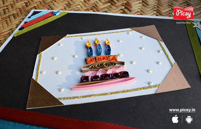 Ribbon cake card