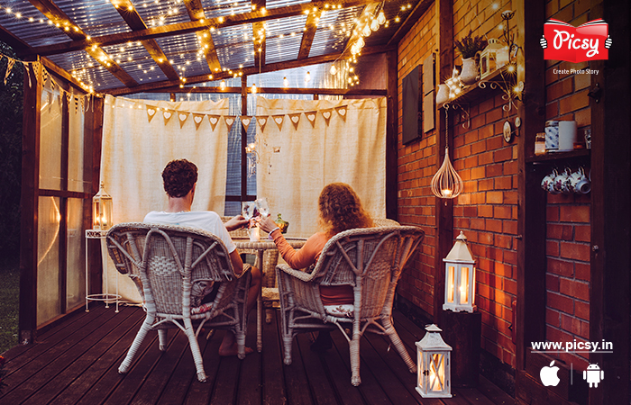 Couple Photoshoot with Fairy Lights