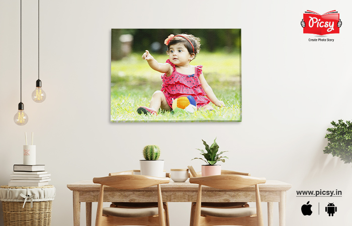 Kids Canvas Photo Print in Dining Room
