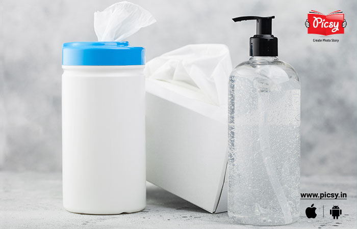 Keep the tissues, paper soaps, and sanitizers handy