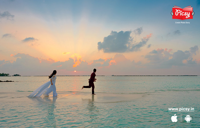 A romantic shoot on the beach