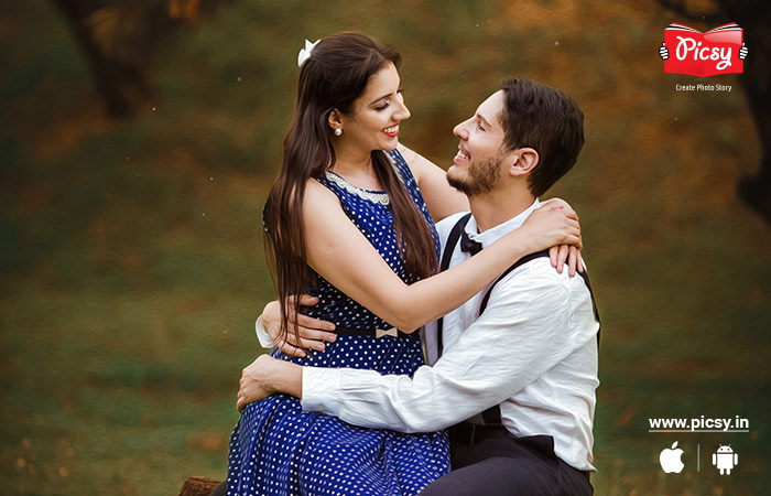 Looking into the eyes in love