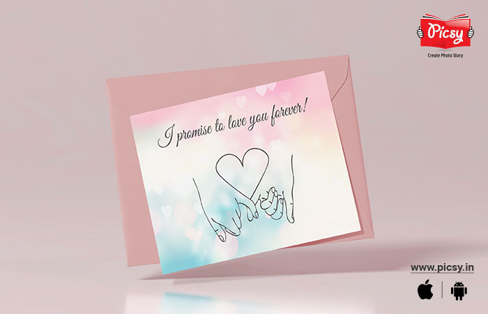 A promise to keep valentines cards