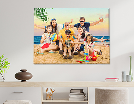 Turning your
                                                                              vacation photos into a canvas print