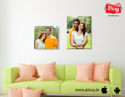 Creating couple canvas prints for beautiful bedroom decor