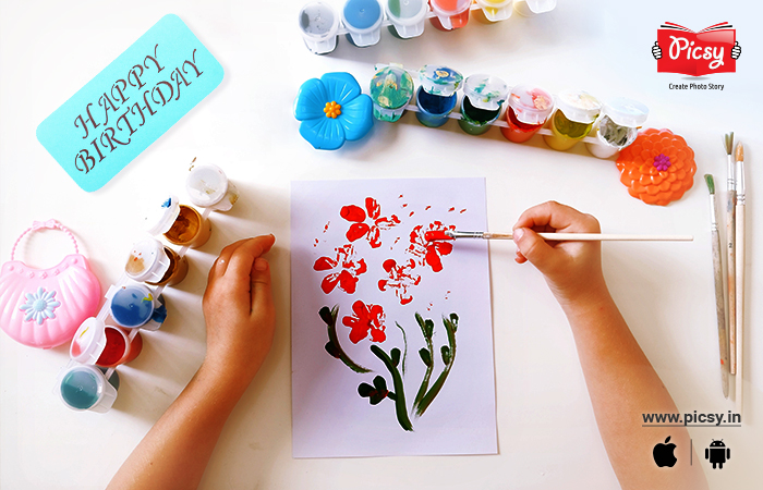 Diy Flower Water Color Birthday Card