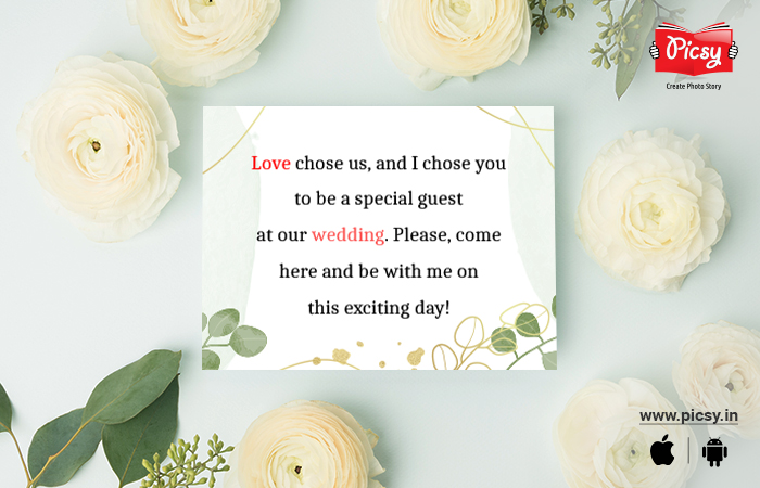 Minimal Wedding Invitation Messages